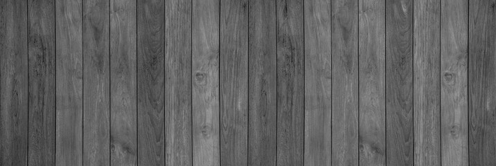 Panorama rustic natural weathered teak wood textured with dark paint for retro and vintage background design