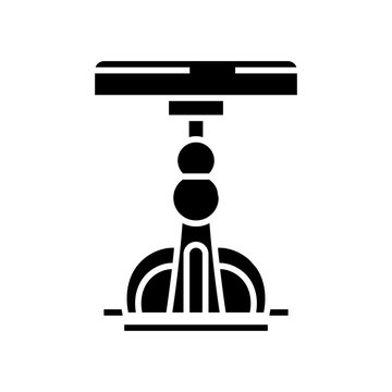 Torchere black icon, concept illustration, vector flat symbol, glyph sign.