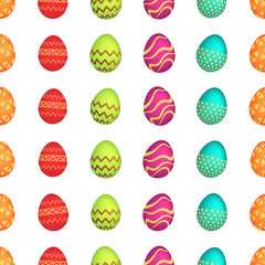 Seamless pattern with colorful Easter eggs