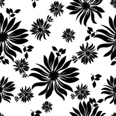 Fototapeta na wymiar Seamless pattern with Chrysanthemums,japanese floral patern