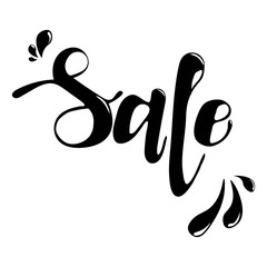 A word sale in black color with some white blinks