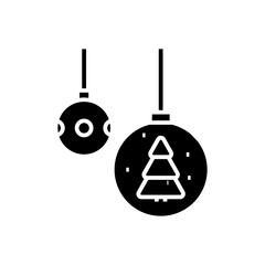 Tree toys black icon, concept illustration, vector flat symbol, glyph sign.