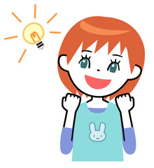 ガッツポーズする保育士