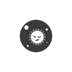 Corona Virus Icon Vector Logo Template