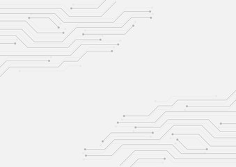 Circuit board technology concept background. EPS10 abstract motherboard microchip tech texture. Network system structure conceptual EDITABLE vector. Black lines chip connection business background.