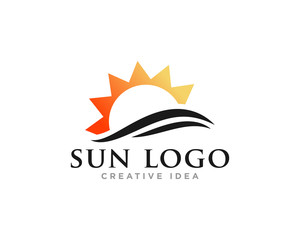 Sun Logo Icon Design Vector