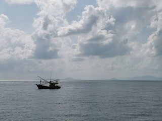 Fishing boat on sea
