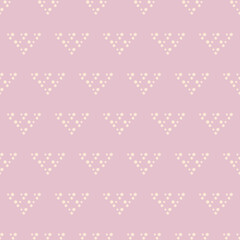 Vector purple dotted triangle seamless pattern background