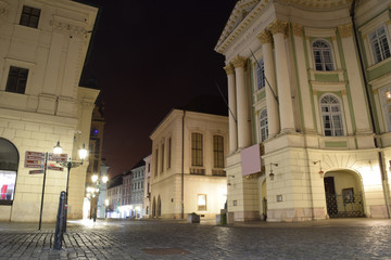 Fototapeta premium Downtown of Prague at night (near Old Town Square), Czech Republic