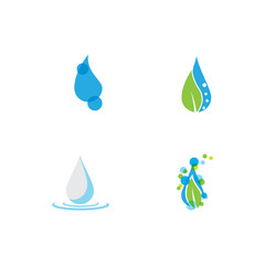 Set Water drop Logo Template vector