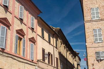 Fototapeta premium Street of Treia, Marches, Italy