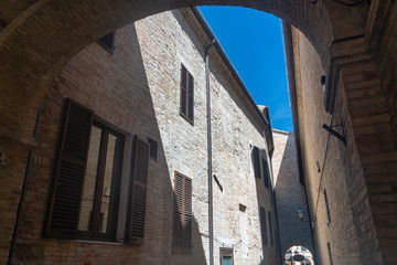 Fototapeta premium Street of Treia, Marches, Italy