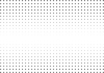 Abstract halftone dotted background. Monochrome pattern with stars.  Vector modern futuristic texture for posters, sites, business cards, postcards, labels and stickers. Design mock-up layout.