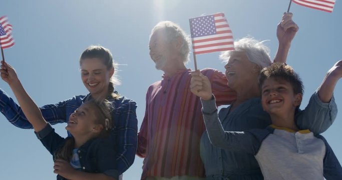 Family enjoying free time on the beach together