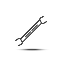 Vector simple wrench line icon style
