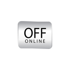 button off online modern vector design