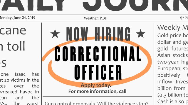 Correctional officer career
