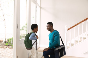 Family spending time together at home