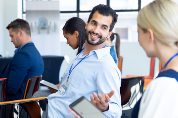 Business people discussing together in a office