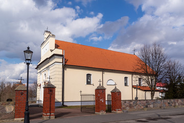 Kościół św. Wawrzyńca w Dolistowie nad Biebrzą, Podlasie, Polska - obrazy, fototapety, plakaty