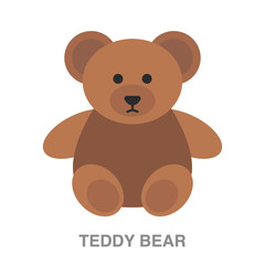 teddy bear flat icon on white transparent background. You can be used black ant icon for several purposes.	