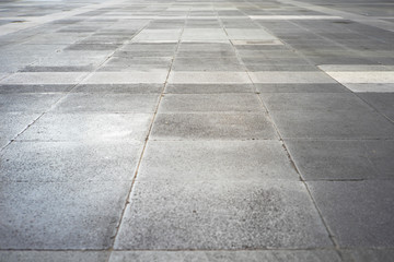 Space and concrete floor in public park