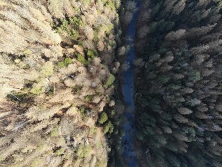 Aerial view of National Park Bohemian Switzerland, Hrensko