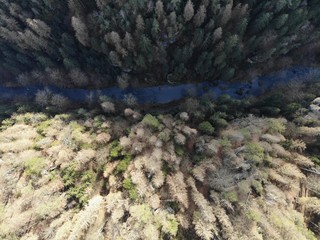 Aerial view of National Park Bohemian Switzerland, Hrensko