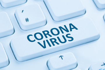 Coronavirus corona virus infection disease ill illness computer keyboard