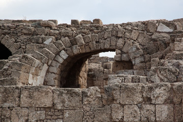 Roman ruins in Caesarea, Israel