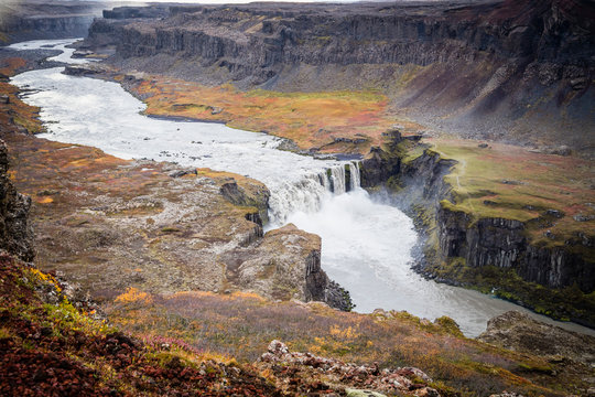 Hafragilsfoss, waterfall in Iceland