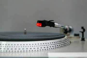 Closeup of turntable