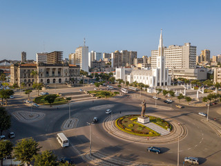 Aerial view of Independance Square in Maputo, Mozambique