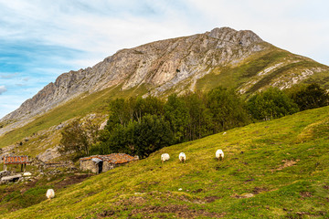 Obraz premium The top of Mount Txindoki in Guipuzcoa. Basque Country