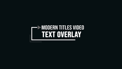 Modern Typography Titles