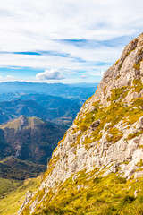 Difficult ascent to the top of Mount Txindoki in Gipuzkoa