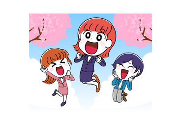 イラスト素材 かわいい 女性 表情 疑問 はてな Wall Mural はしもとあやね えな屋