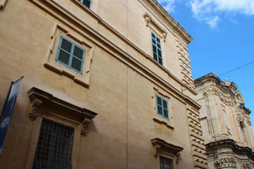 Fototapeta na wymiar hostel of italia (art museum) in valletta (malta)