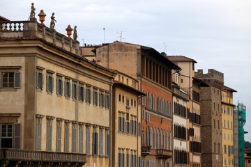 Architectonic heritage in the old town of Florence
