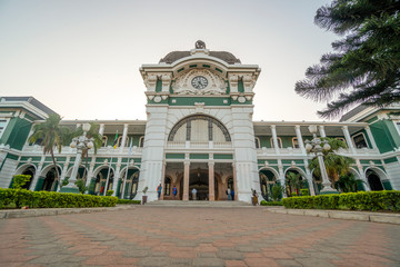 Beautiful railway station built be Portuguese in Maputo, Mozambique