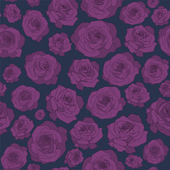 Seamless repeating pattern of roses
