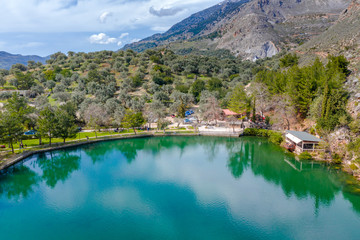 Fototapeta na wymiar Lake of Zaros at spring, Crete, Greece.