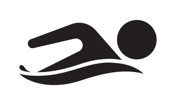Swim logo for application or website. Swimming championship icon.