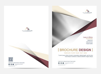 Brochure or flyer layout template, annual report cover design background