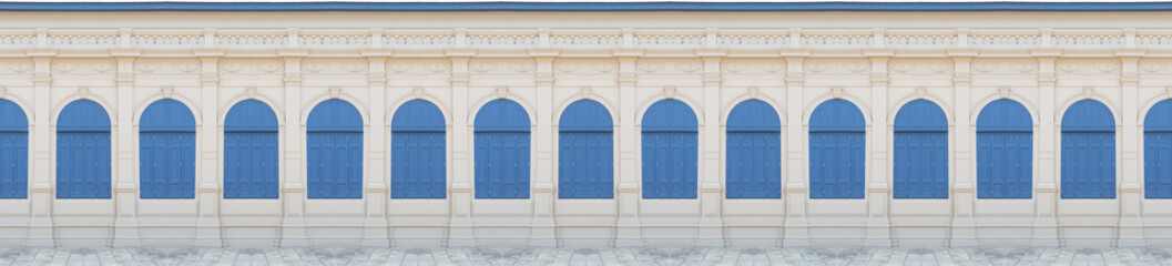 Seamless pattern For Architectural elements of buildings.It is an ancient window and wall..Which has been restored.