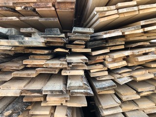 boards on a sawmill / background