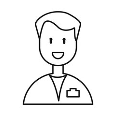 Vector design of doctor and treatment icon. Set of doctor and portrait stock vector illustration.