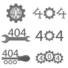 Repair Icon with Wrench Isolated on White Background. Mechanic Service Concept . Technical Maintenance. Troubleshooting Banner. Tech Support. 404 Error. Page Not Found.