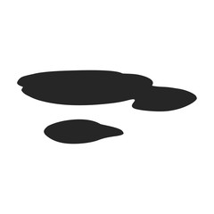 Water puddle vector icon.Black vector icon isolated on white background water puddle.