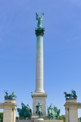 Fototapeta na wymiar archangel gabriel heroes square budapest